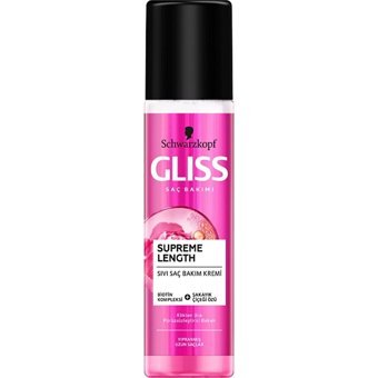 Gliss Supreme Length Biotin Kompleksi Nemlendirici Boyalı Tüm Saçlar için Durulanmayan Kadın Saç Kremi 200 ml