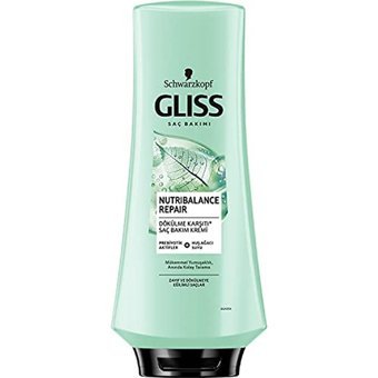 Gliss Nutribalance Huş Ağacı Suyu Besleyici Boyalı Tüm Saçlar için Kadın Saç Kremi 360 ml