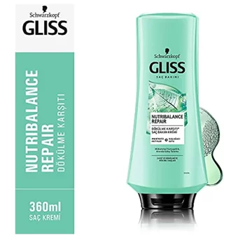 Gliss Nutribalance Huş Ağacı Suyu Besleyici Boyalı Tüm Saçlar için Kadın Saç Kremi 360 ml