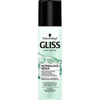 Gliss Nutribalance Huş Ağacı Suyu Onarıcı Boyalı Tüm Saçlar için Durulanmayan Kadın Saç Kremi 200 ml