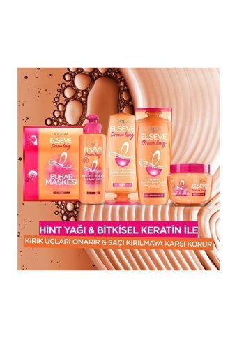 Loreal Paris Elseve Dream Long Bye Bye Vitamini Hint Yağı Onarıcı Keratinli Boyalı Tüm Saçlar için Durulanmayan Kadın Saç Kremi 200 ml