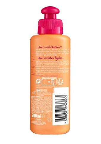 Loreal Paris Elseve Dream Long Bye Bye Vitamini Hint Yağı Onarıcı Keratinli Boyalı Tüm Saçlar için Durulanmayan Kadın Saç Kremi 200 ml