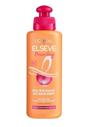Loreal Paris Elseve Dream Long Bye Bye Vitamini Hint Yağı Onarıcı Keratinli Boyalı Tüm Saçlar için Durulanmayan Kadın Saç Kremi 200 ml