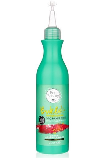 Bee Beauty Shea Yağı Gliserin Bukle Belirginleştirici Boyalı Dalgalı Kıvırcık Saçlar için Durulanmayan Kadın Saç Kremi 300 ml