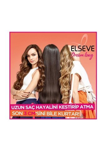Loreal Paris Elseve Dream Long Kolay Tarama Vitamini Hint Yağı Nemlendirici Boyalı Tüm Saçlar için Kadın Saç Kremi 360 ml