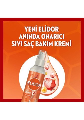 Elidor C Vitamini Seramid Onarıcı Keratinli Boyalı Tüm Saçlar için Durulanmayan Kadın Saç Kremi 200 ml