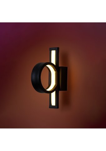 Riolight Modern Tekli Başlık Alüminyum Led Aplik Siyah