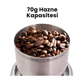 Goldmaster Smash MC-110 200 W Çelik 5 Kademeli Elektrikli Kahve Öğütücü