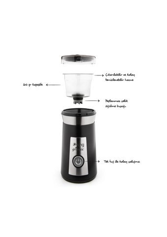 King K-444 200 W Çelik Elektrikli Kahve Öğütücü