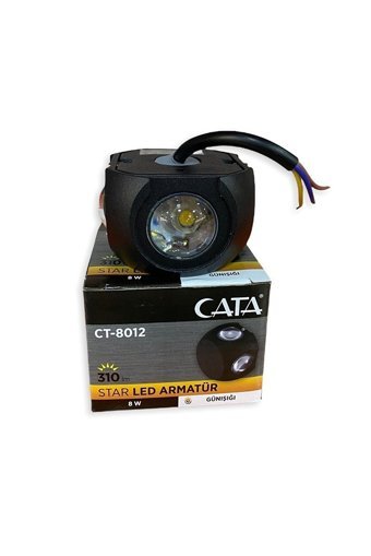 Cata CT-8012 Tekli Başlık Plastik Led Aplik Siyah