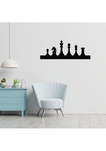Erva Satranş Tekli Başlık Metal Led Aplik Beyaz