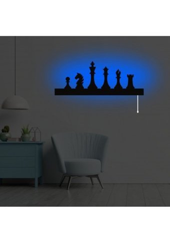 Erva Satranş Tekli Başlık Metal Led Aplik Beyaz