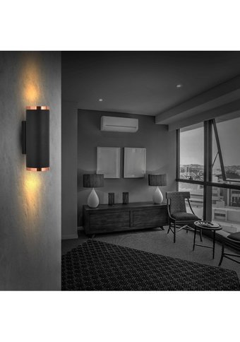 Nevo NA138.20 2'li Başlık Metal Led Aplik Siyah