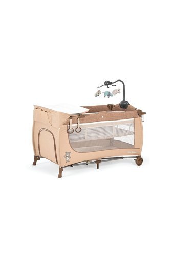 Uni Baby Elite 15 kg Kapasiteli Ayarlanabilir Taşınabilir Katlanabilir 70x120 cm Sallanan Anne Yanı Park Yatak Bej