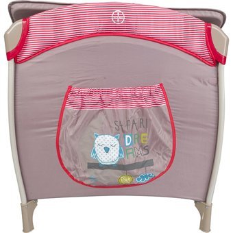 Kanz Hamburg Alüminyum 15 kg Kapasiteli Ayarlanabilir Taşınabilir Katlanabilir Ara Katlı 70x110 cm Sallanan Anne Yanı Park Yatak Kırmızı
