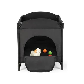 Acr Ciciko C-1050 OPTİMA Demir 25 kg Kapasiteli Ayarlanabilir Taşınabilir Katlanabilir Ara Katlı 70x110 cm Sallanan Anne Yanı Park Yatak Siyah