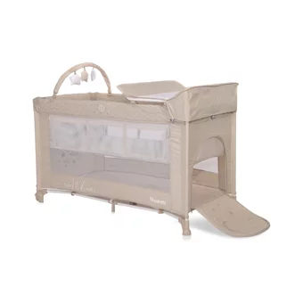 Lorelli Noemi 2 Layers Plus 25 kg Kapasiteli Ayarlanabilir Taşınabilir Katlanabilir Ara Katlı 60x120 cm Anne Yanı Park Yatak Bej
