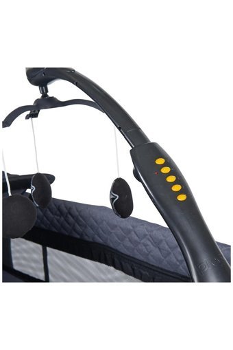 Prego Baby Miami Premium 25 kg Kapasiteli Ayarlanabilir Taşınabilir Katlanabilir Ara Katlı 70x110 cm Sallanan Anne Yanı Park Yatak Koyu Gri