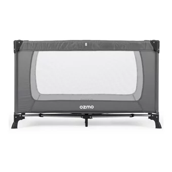 Ozmo Aura 20 kg Kapasiteli 70x120 cm Anne Yanı Park Yatak Gri+Visco Yatak