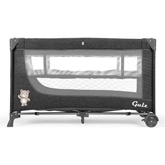 Gulz Lindo 20 kg Kapasiteli Ayarlanabilir Taşınabilir Katlanabilir 70x120 cm Sallanan Anne Yanı Park Yatak Siyah
