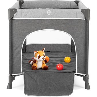 Gulz Raftel 20 kg Kapasiteli Ayarlanabilir Taşınabilir Katlanabilir Ara Katlı 70x120 cm Sallanan Anne Yanı Park Yatak Koyu Gri
