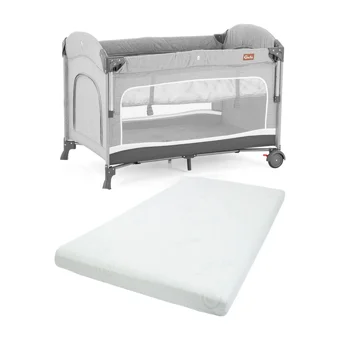 Gulz Omega 20 kg Kapasiteli Ayarlanabilir Taşınabilir Katlanabilir Ara Katlı 70x110 cm Sallanan Anne Yanı Park Yatak Açık Gri