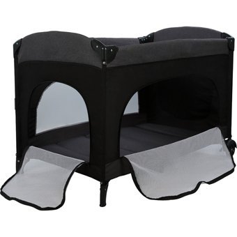 Maxi Taxi Karolin Çelik 22 kg Kapasiteli Ayarlanabilir Taşınabilir Katlanabilir Ara Katlı 70x110 cm Sallanan Anne Yanı Park Yatak Siyah