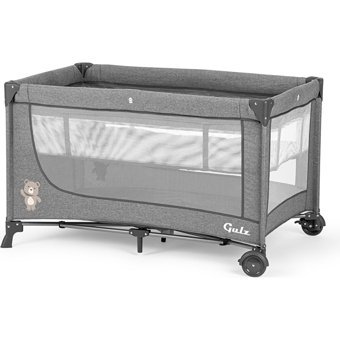 Gulz Lindo 20 kg Kapasiteli Ayarlanabilir Taşınabilir Katlanabilir 70x120 cm Sallanan Anne Yanı Park Yatak Gri