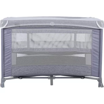 Prego Baby Arizona Plastik 25 kg Kapasiteli Ayarlanabilir Taşınabilir Ara Katlı 70x110 cm Sallanan Anne Yanı Park Yatak Gri