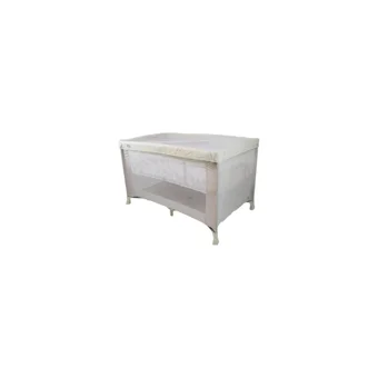 Sunny Seul 15 kg Kapasiteli Ayarlanabilir Taşınabilir Katlanabilir Ara Katlı 70x120 cm Sallanan Anne Yanı Park Yatak Bej