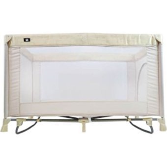 Sunny Seul 15 kg Kapasiteli Ayarlanabilir Taşınabilir Katlanabilir Ara Katlı 70x120 cm Sallanan Anne Yanı Park Yatak Bej