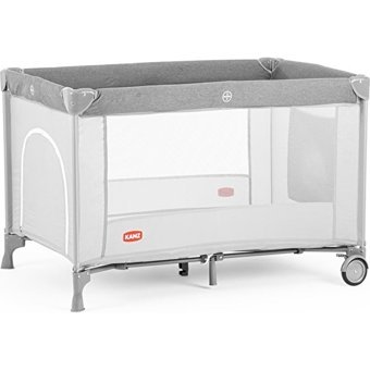 Kanz Pure & Simple Metal 15 kg Kapasiteli Taşınabilir Katlanabilir 70x110 cm Anne Yanı Park Yatak Gri