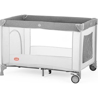 Kanz Pure & Simple Metal 15 kg Kapasiteli Taşınabilir Katlanabilir 70x110 cm Anne Yanı Park Yatak Gri
