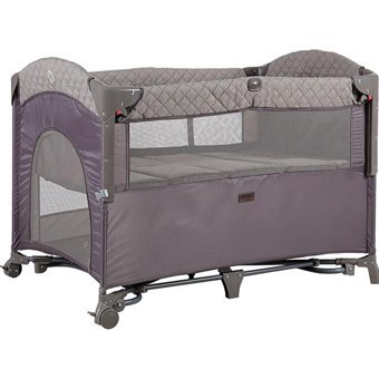 Prego Baby Miami Basic 25 kg Kapasiteli Ayarlanabilir Taşınabilir Katlanabilir Ara Katlı 70x110 cm Sallanan Anne Yanı Park Yatak Bej