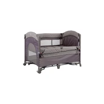 Prego Baby Miami Basic 25 kg Kapasiteli Ayarlanabilir Taşınabilir Katlanabilir Ara Katlı 70x110 cm Sallanan Anne Yanı Park Yatak Bej