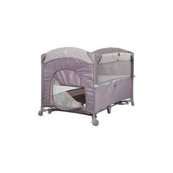 Prego Baby Miami Basic 25 kg Kapasiteli Ayarlanabilir Taşınabilir Katlanabilir Ara Katlı 70x110 cm Sallanan Anne Yanı Park Yatak Bej