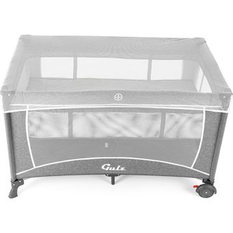 Gulz Raftel 20 kg Kapasiteli Ayarlanabilir Taşınabilir Katlanabilir Ara Katlı 70x120 cm Sallanan Anne Yanı Park Yatak Açık Gri