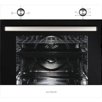 Alveus AD07-A10-AF850 Doğalgazlı Cam Klasik Set Üstü Davlumbaz 3'lü Ankastre Set Beyaz
