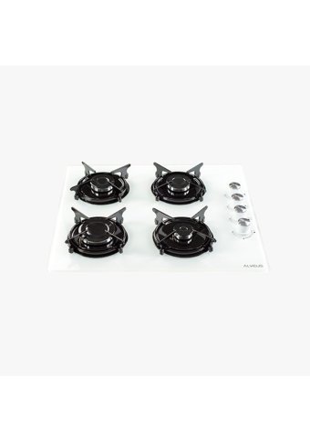 Alveus Ecoplus AF860 - A10 - AD07 Doğalgazlı Cam Klasik Set Üstü Davlumbaz 3'lü Ankastre Set Beyaz