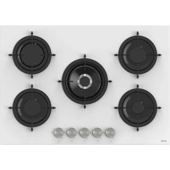 Ferre Fryart RS Serisi XE63CB - RS036 - D064 Dokunmatik Doğalgazlı Cam Klasik Set Üstü Davlumbaz 3'lü Ankastre Set Beyaz