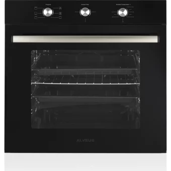 Alveus Gardenya 614 F17-GLS640-MFA614 Doğalgazlı Cam Klasik Set Üstü Davlumbaz 3'lü Ankastre Set Siyah