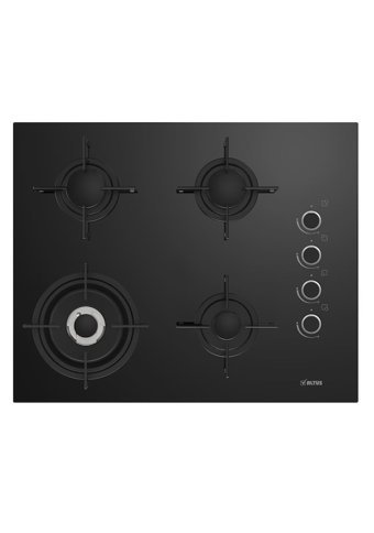 Altus ALA 137 B - ALA 185 GBD - ALA 540 B Gazlı Cam Klasik Set Üstü Davlumbaz 3'lü Ankastre Set Siyah