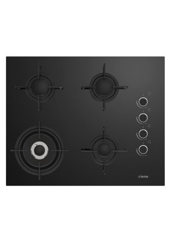 Altus ALA 140 B - ALA 185 GBD - ALA 540 B Doğalgazlı Cam Klasik Set Üstü Davlumbaz 3'lü Ankastre Set Siyah