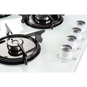 Alveus Star GLS 640 - MOD F17 Dokunmatik Doğalgazlı Cam Klasik Ocak Davlumbaz İkili Set 2'li Ankastre Set Beyaz