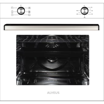 Alveus Lotus MFA 604 - MOD F17 Cam Klasik Davlumbazlı Fırın 2'li Ankastre Set Beyaz