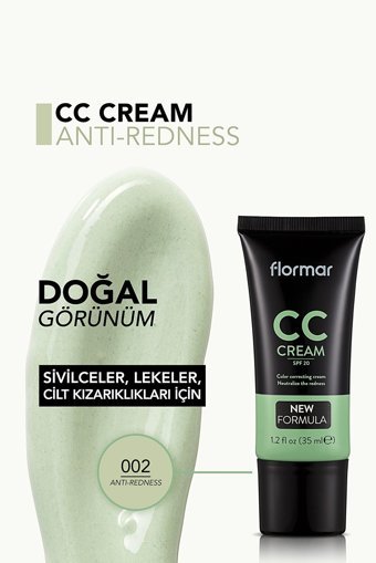 Flormar Kızarık Görünüm Karşıtı Güneş Koruyuculu CC Krem 35 ml