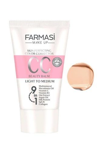 Farmasi 02 Açıktan Ortaya Güneş Koruyuculu Suya Dayanıklı CC Krem 50 ml + Deeplook Kalın Uçlu Dipliner
