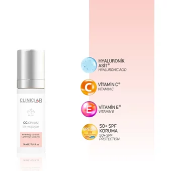 Cliniclab Cilt Tonu Eşitleyici Güneş Koruyuculu CC Krem 30 ml