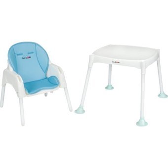 Baby Door Sugar 3 in 1 Emniyet Kemerli 18 kg Kapasiteli Tekerleksiz Tepsili Oturaklı Portatif Mama Sandalyesi Turkuaz