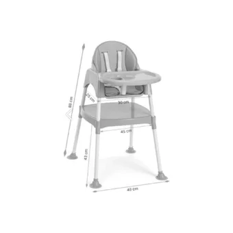 Baby Door Brezee 3 in 1 Emniyet Kemerli 15 kg Kapasiteli Tekerleksiz Tepsili Oturaklı Portatif Mama Sandalyesi Sarı